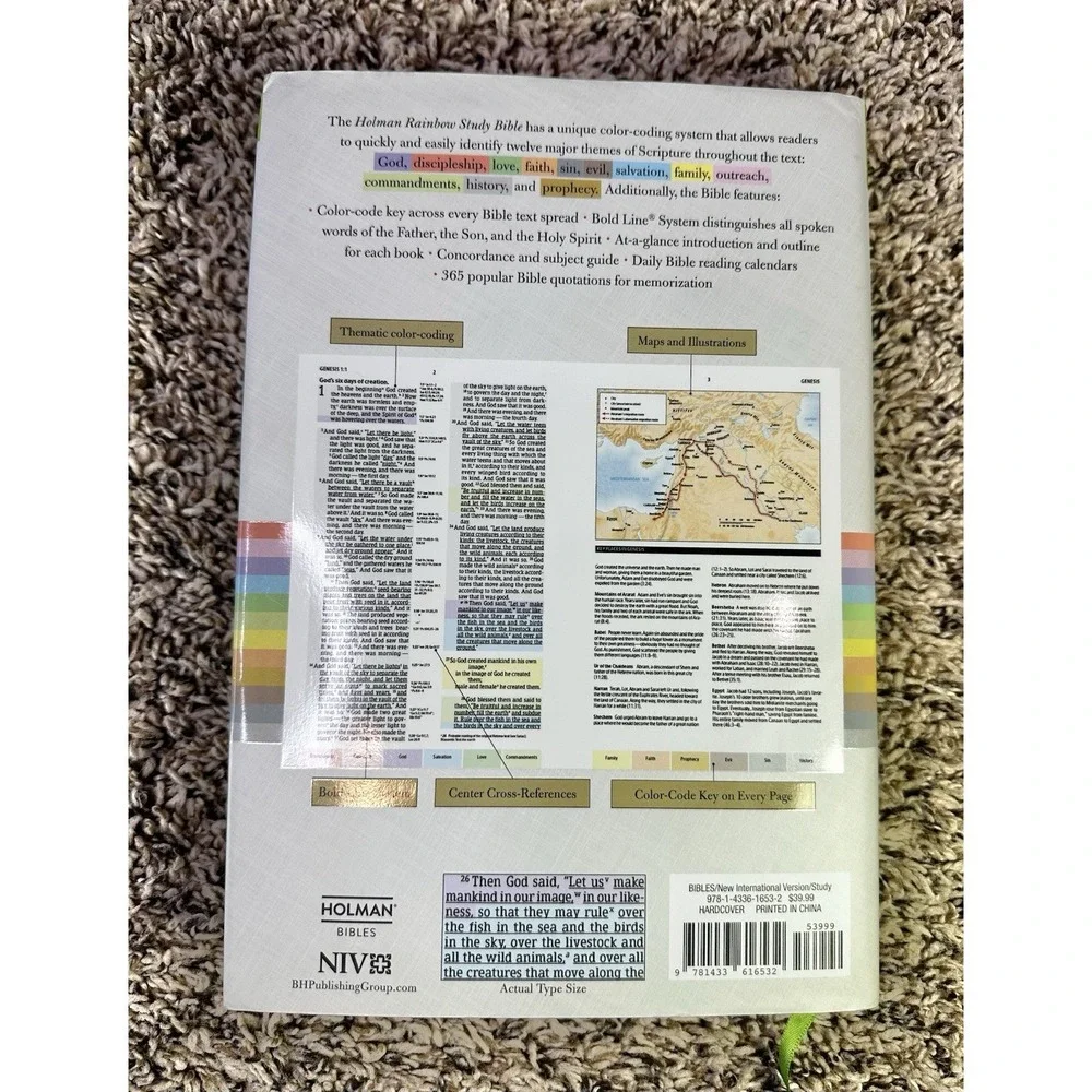 RAINBOW STUDY BIBLE, Full Color, HB, DJ, Holman Bible Publishers, NIV Edition